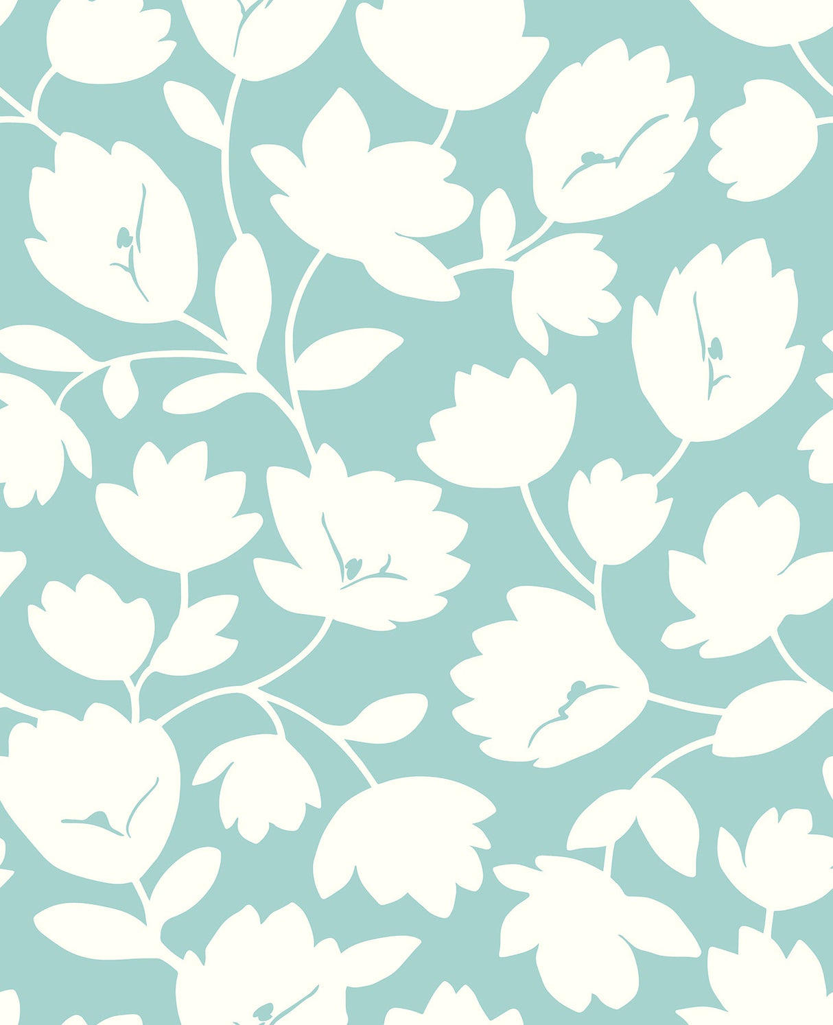 A-Street Prints 2782-24555 Astrid Turquoise Floral Wallpaper