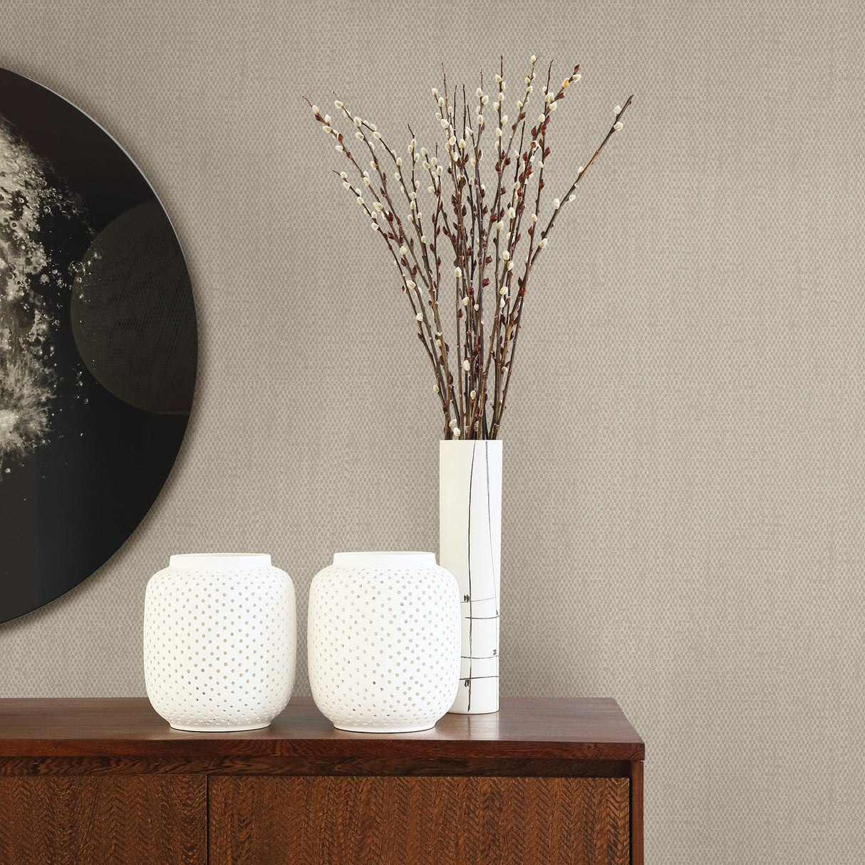 A-Street Prints 2782-24559 Tweed Taupe Texture Wallpaper