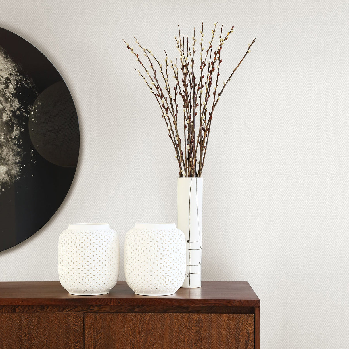 A-Street Prints 2782-24560 Tweed Silver Texture Wallpaper