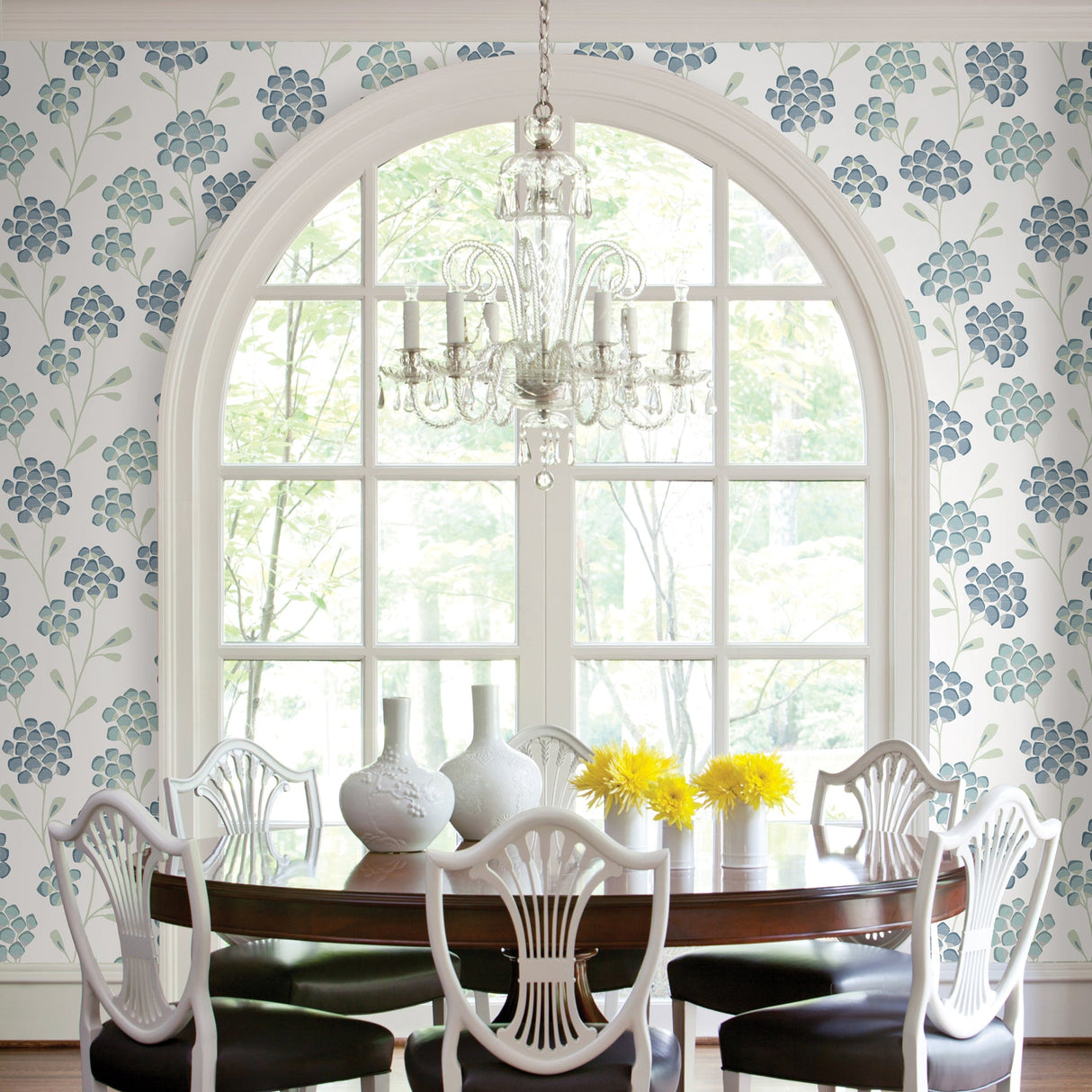 A-Street Prints 2785-24800 Aqua Scandi Flora Wallpaper