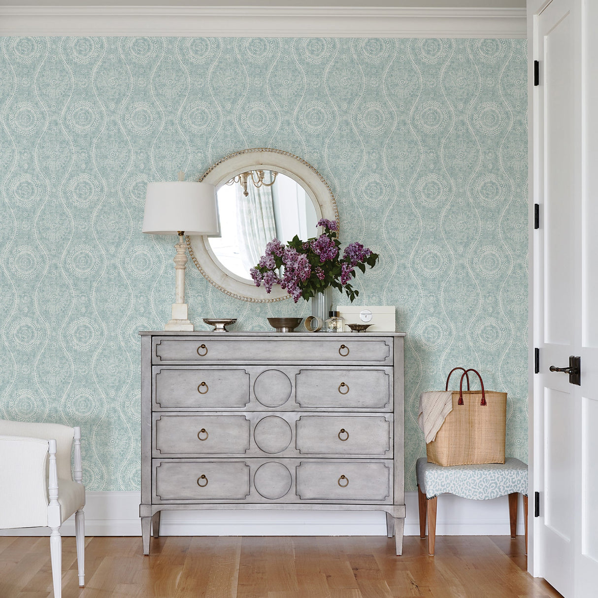A-Street Prints 2785-24803 Aqua Painterly Wallpaper