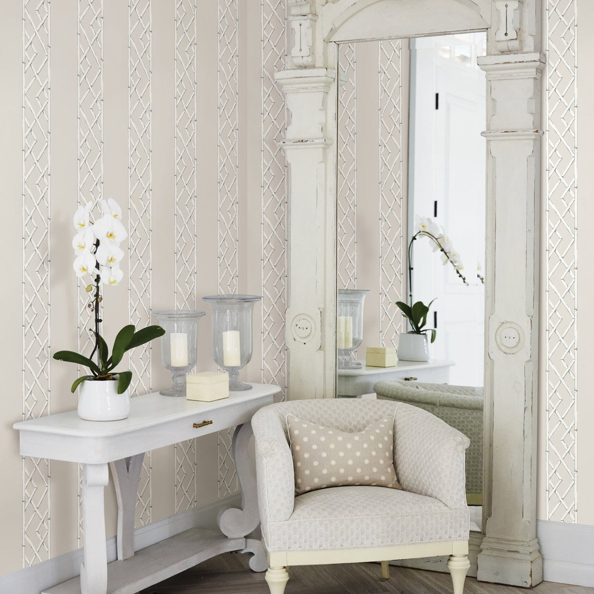 A-Street Prints 2785-24808 Sterling Latticework Wallpaper