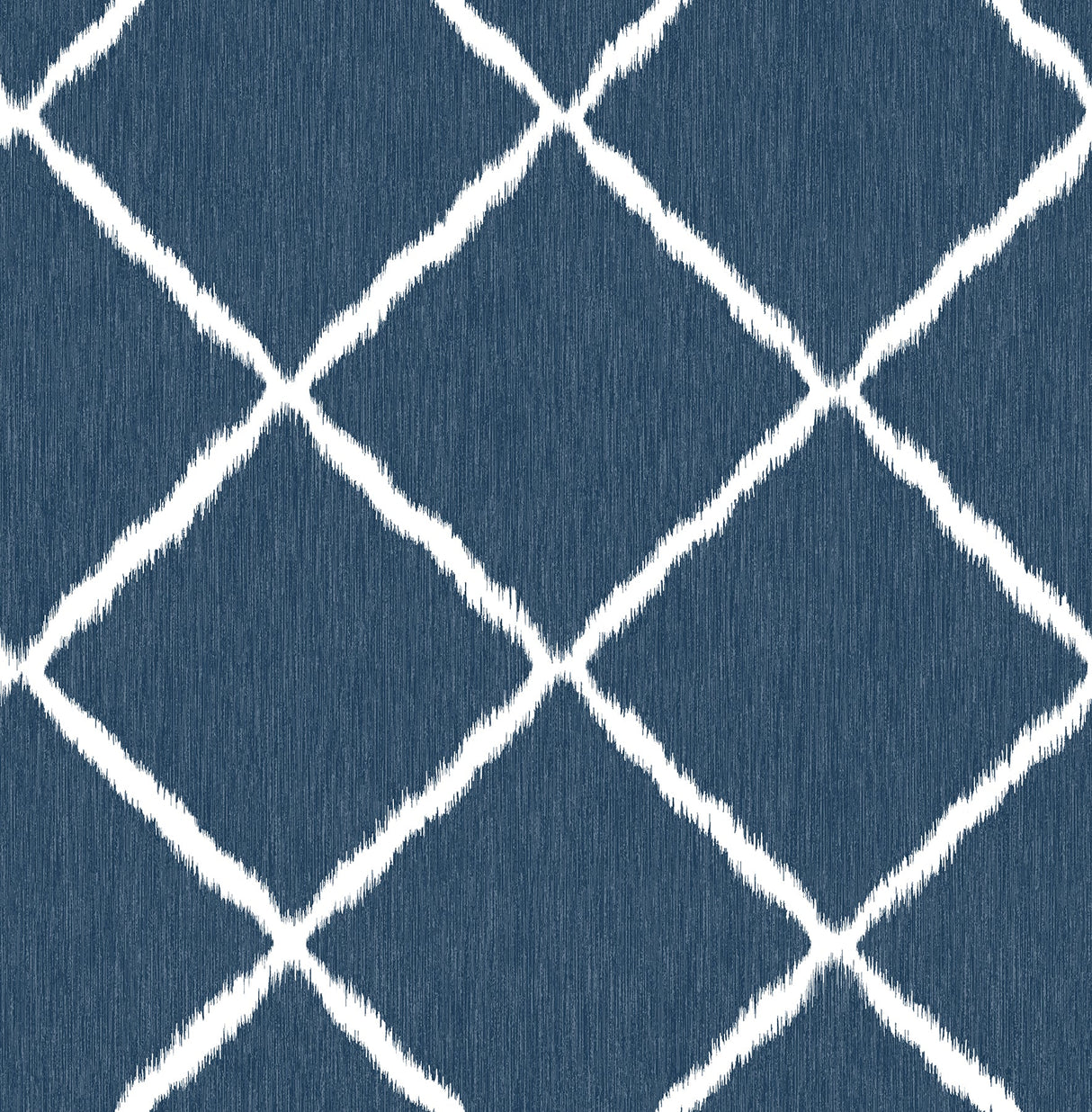 A-Street Prints 2785-24813 Indigo Ikat Trellis Wallpaper