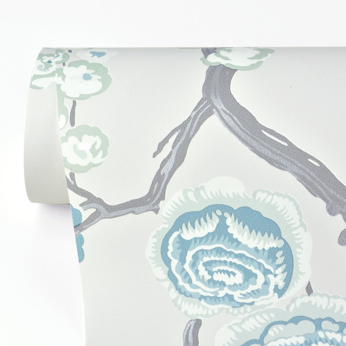 A-Street Prints 2785-24832 Aqua Peony Tree Wallpaper