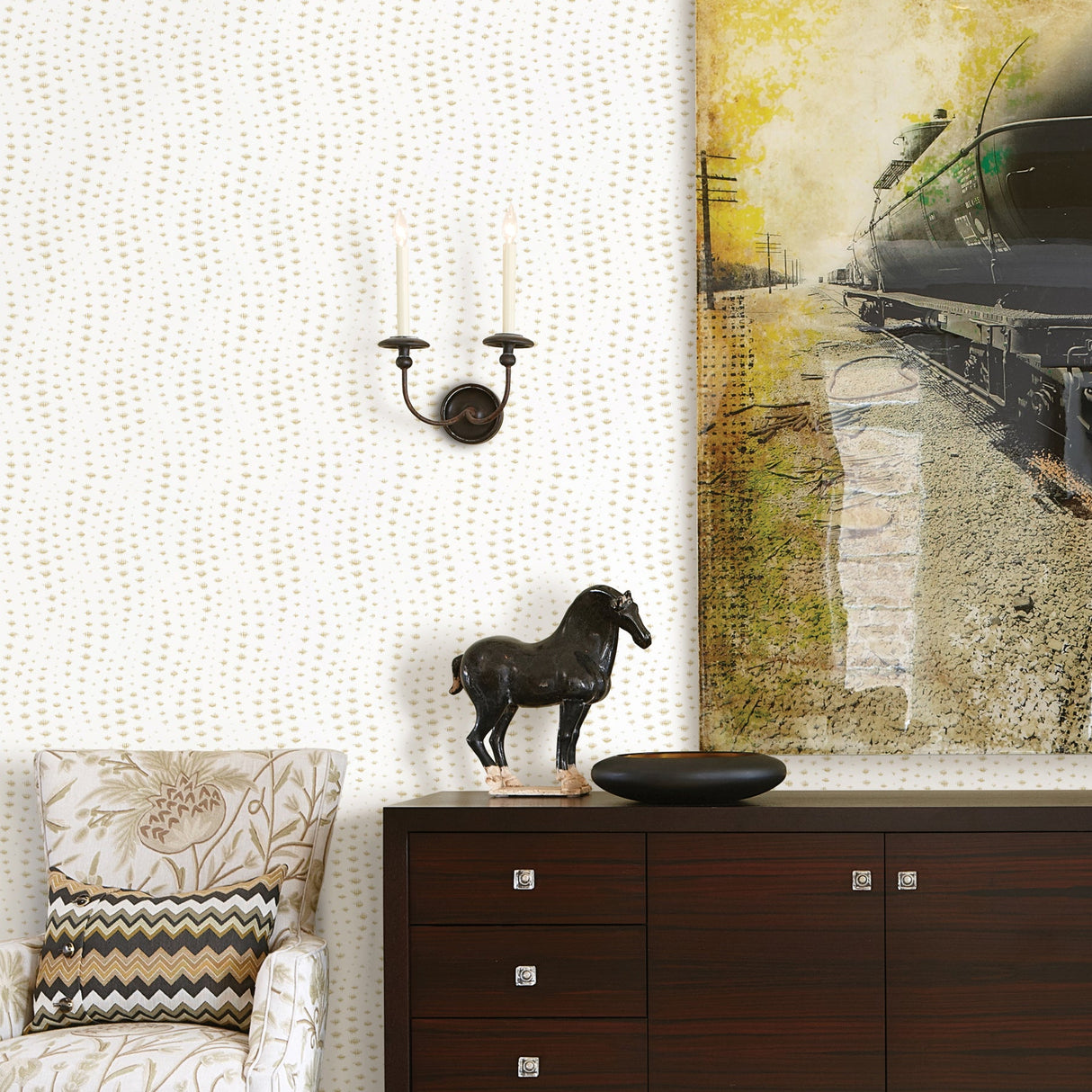 A-Street Prints 2785-24845 Citrine Wavelength Wallpaper