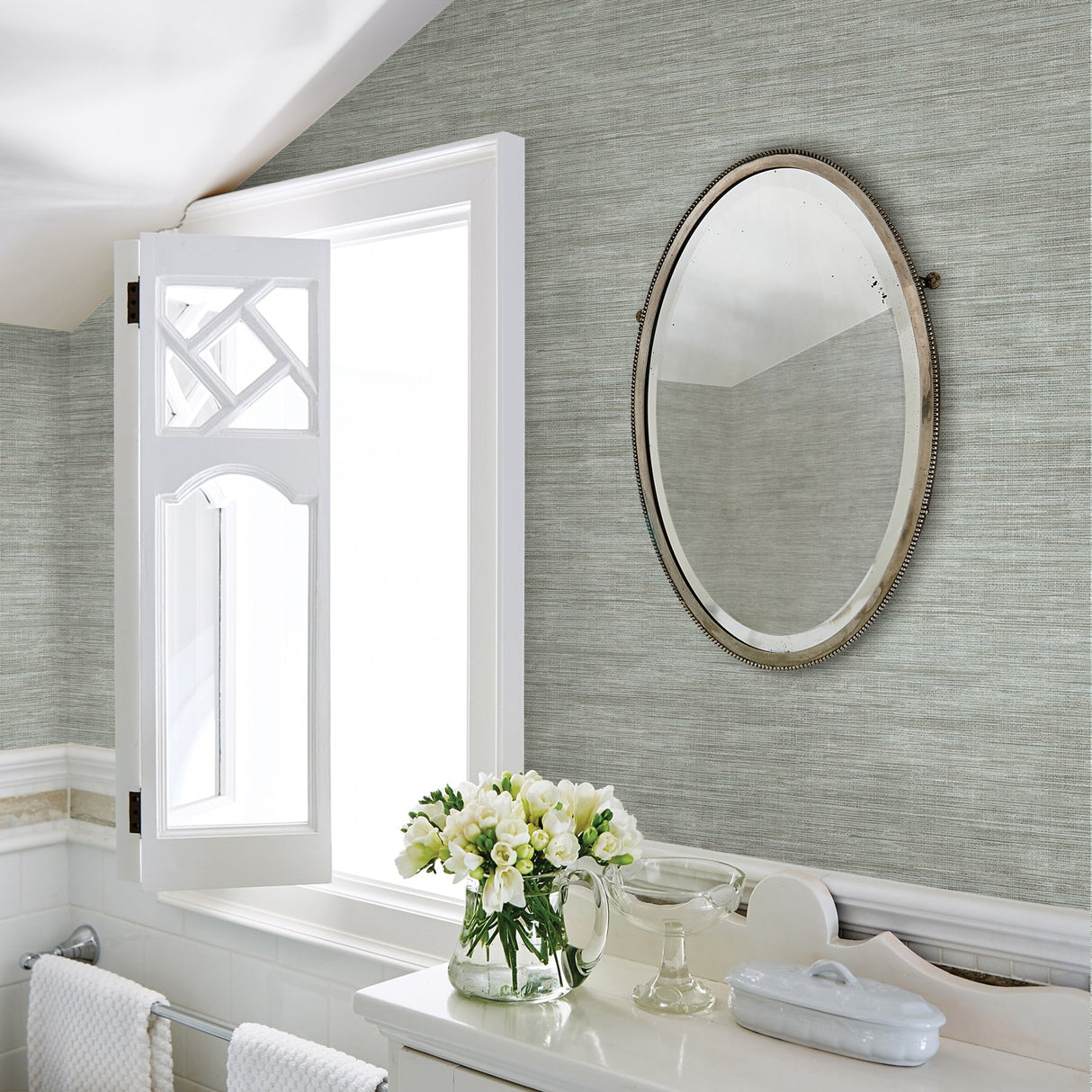 A-Street Prints 2785-24856 Fog Faux Grass Wallpaper