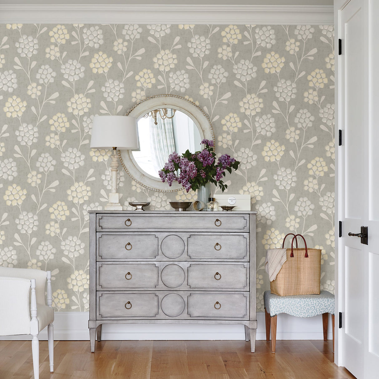A-Street Prints 2785-24863 Citrine Scandi Flora Wallpaper