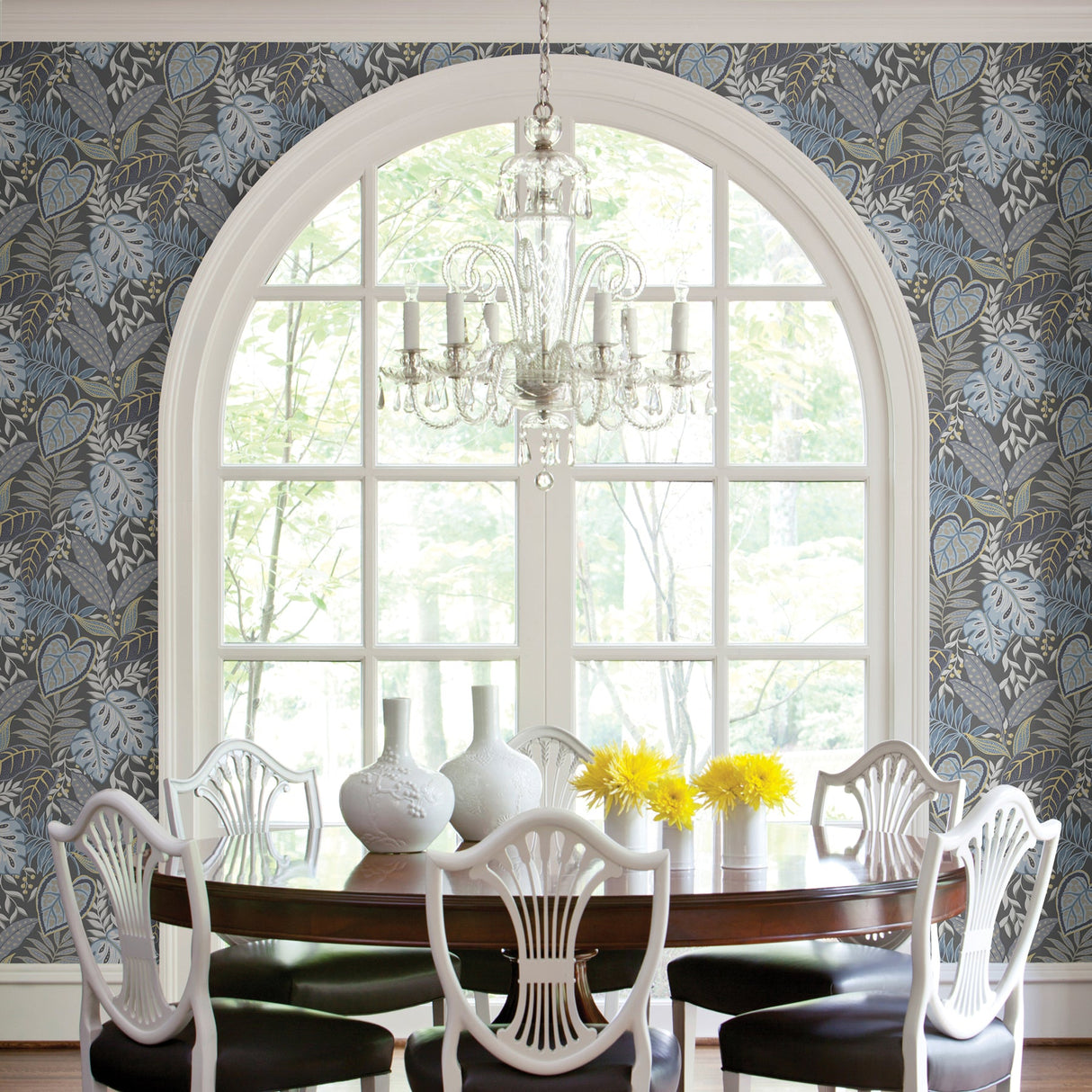 A-Street Prints 2785-87422 Denim Jasmine Wallpaper