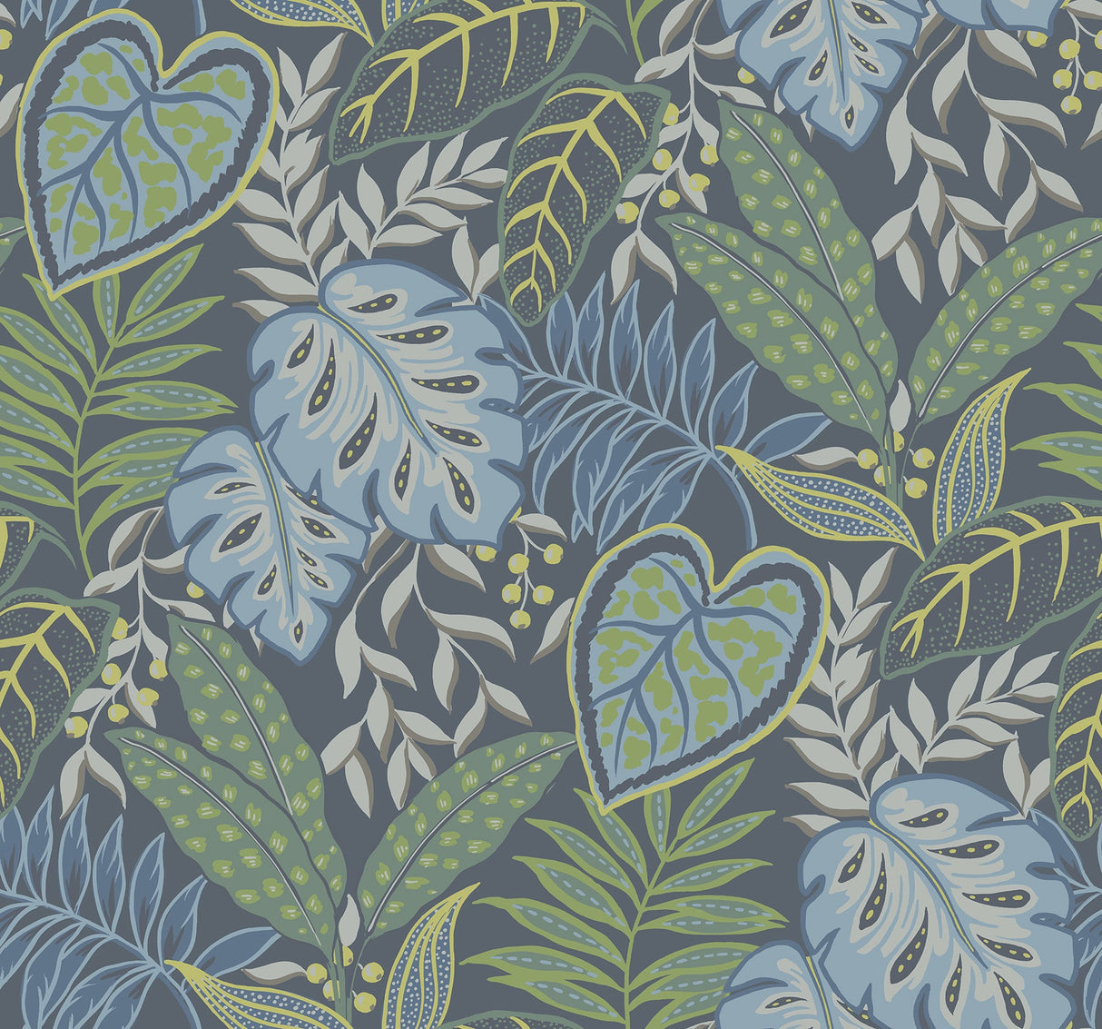 A-Street Prints 2785-87424 Indigo Jasmine Wallpaper