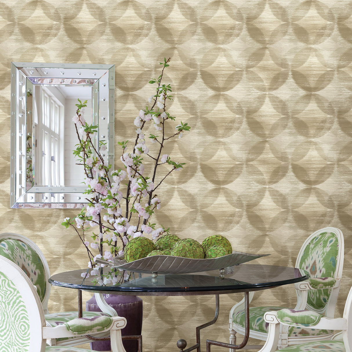 A-Street Prints 2793-24701 Alchemy Honey Geometric Wallpaper