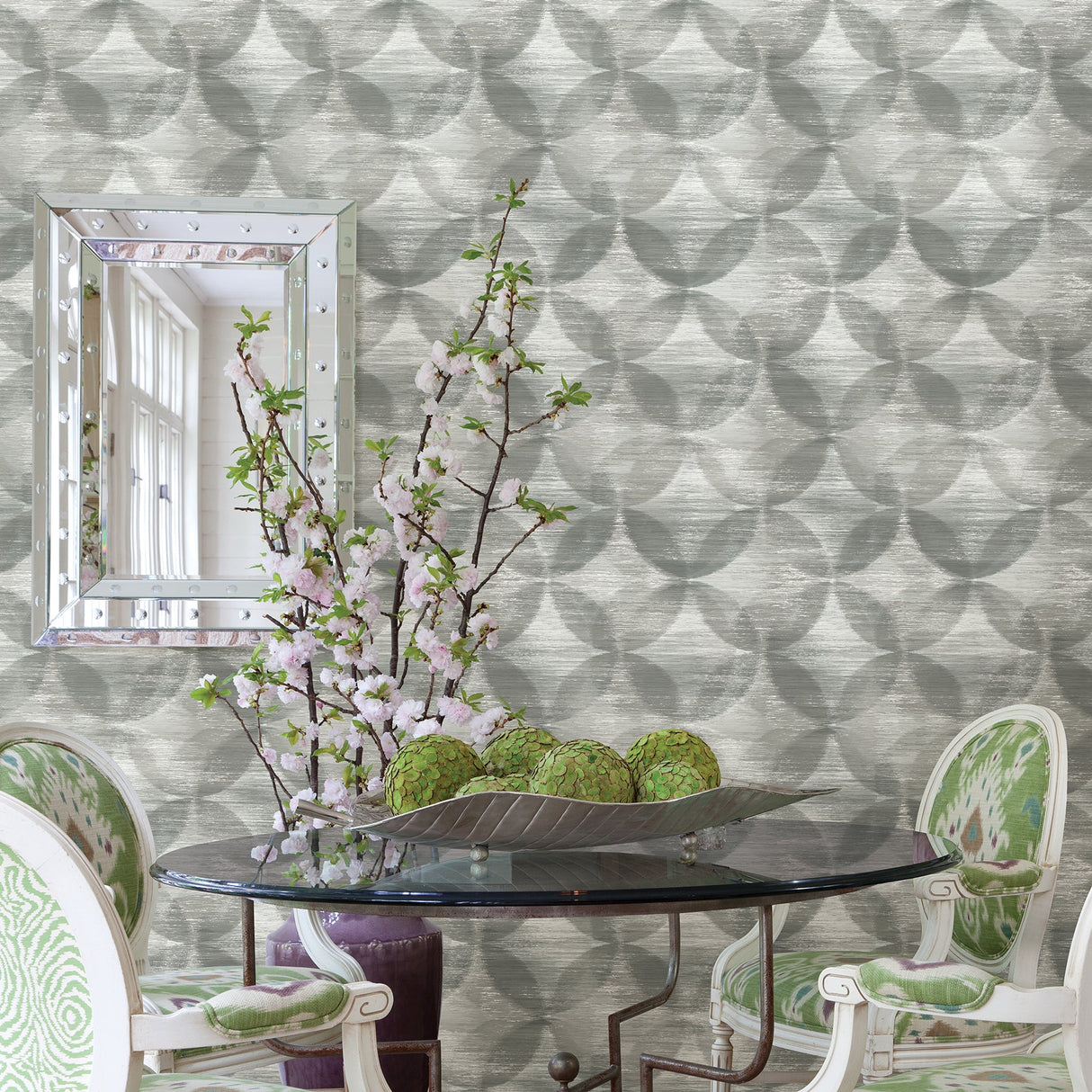 A-Street Prints 2793-24702 Alchemy Grey Geometric Wallpaper
