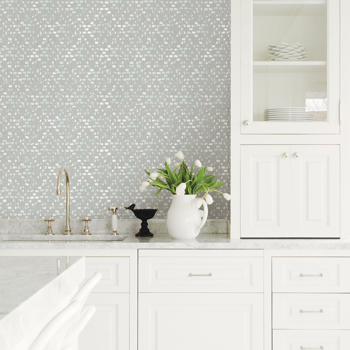A-Street Prints 2793-24714 Blissful Light Blue Harlequin Wallpaper
