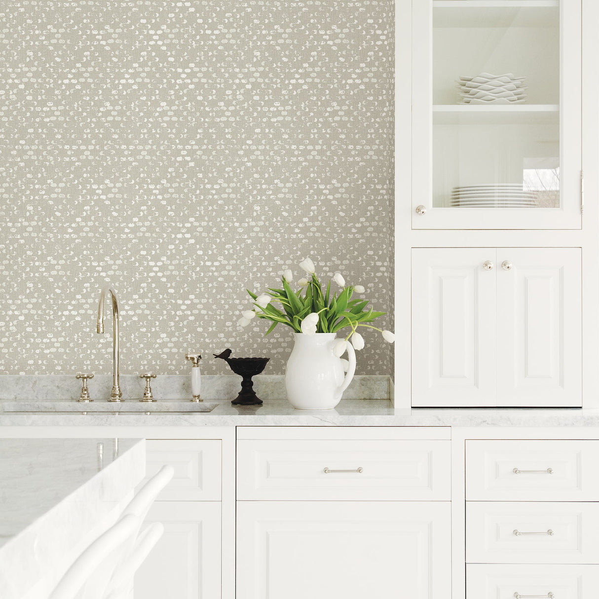 A-Street Prints 2793-24715 Blissful Bone Harlequin Wallpaper