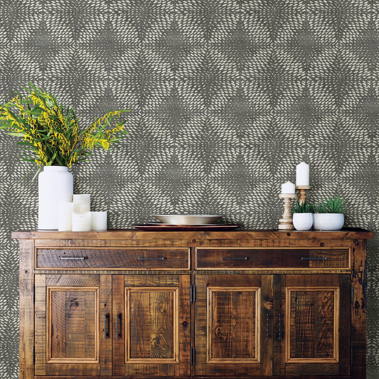 A-Street Prints 2793-24730 Ethos Pewter Abstract Wallpaper