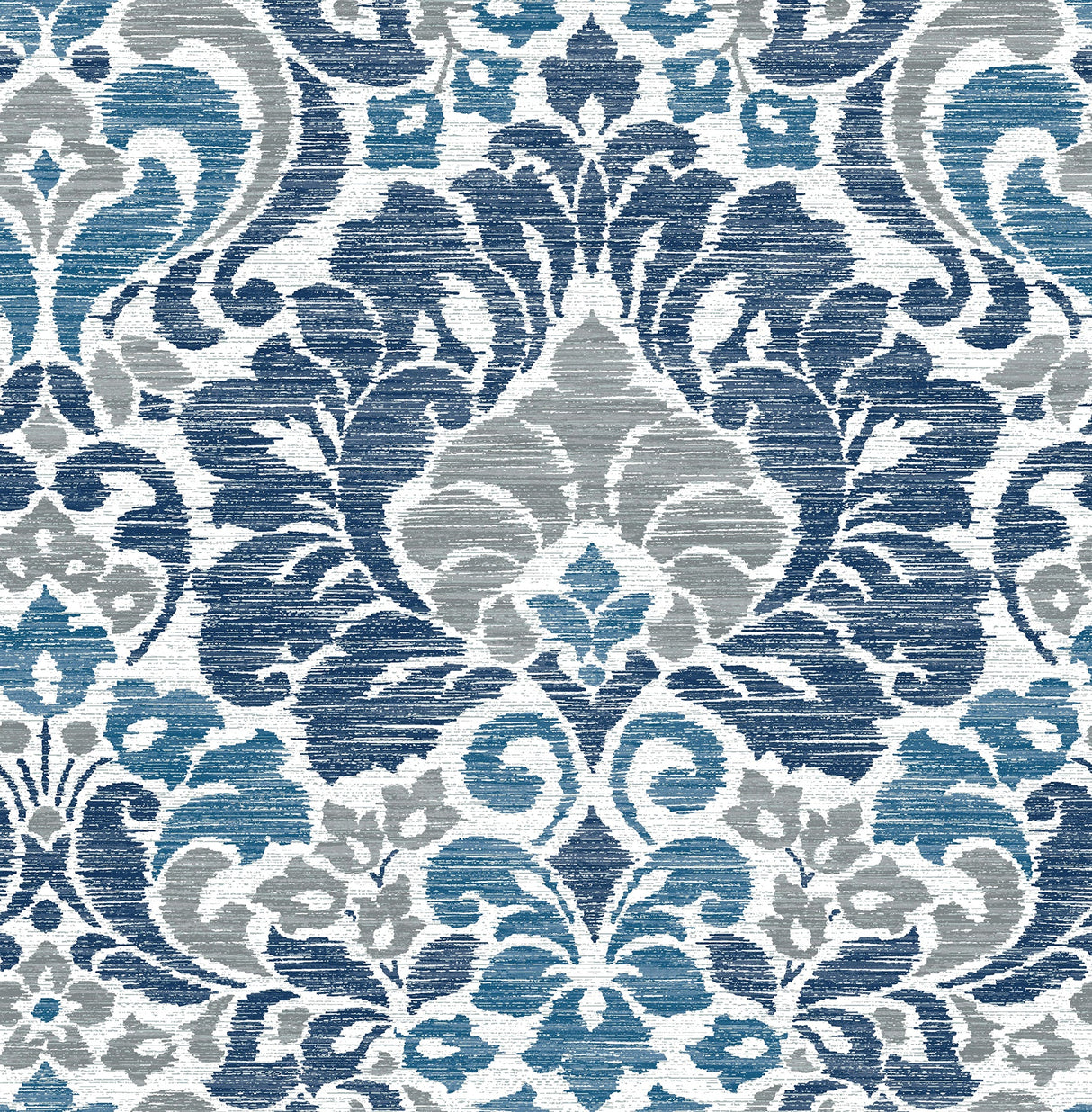 A-Street Prints 2793-24731 Garden of Eden Blue Damask Wallpaper