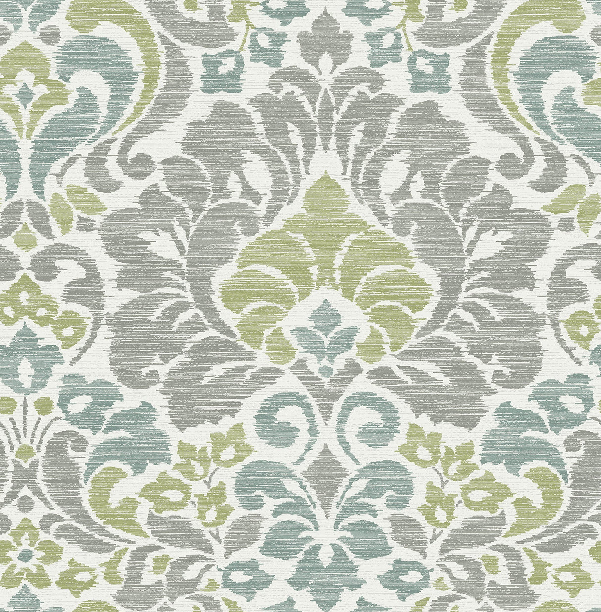 A-Street Prints 2793-24733 Garden of Eden Green Damask Wallpaper