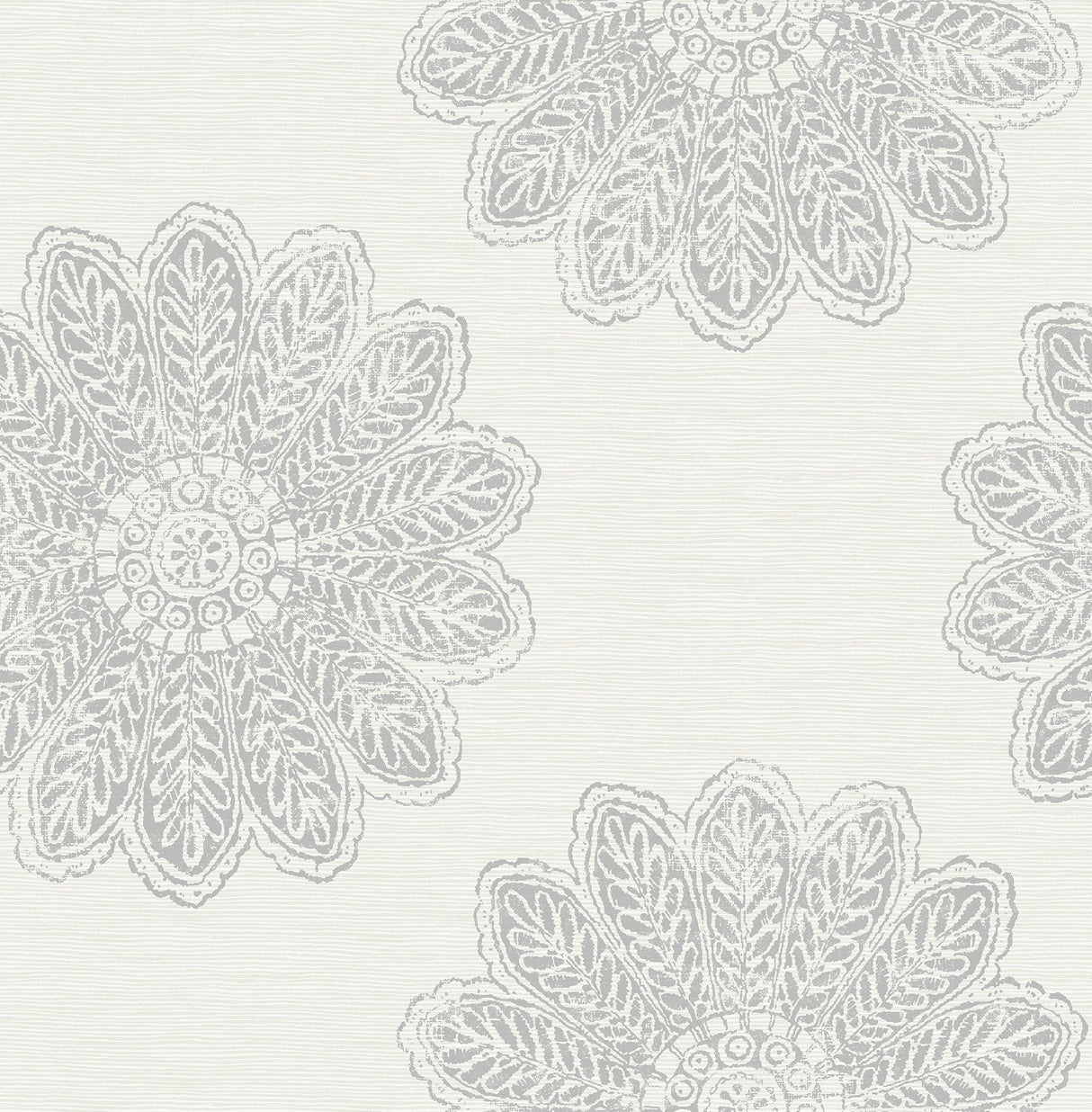 A-Street Prints 2793-24747 Sol Light Grey Medallion Wallpaper