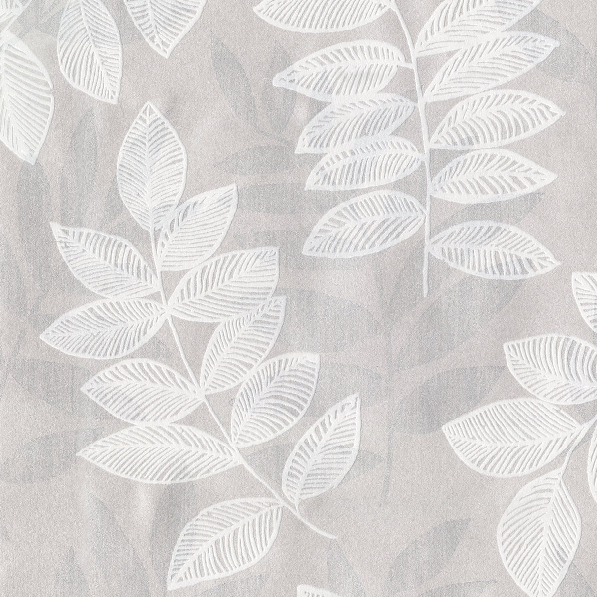 A-Street Prints 2793-87321 Chimera Silver Flocked Leaf Wallpaper