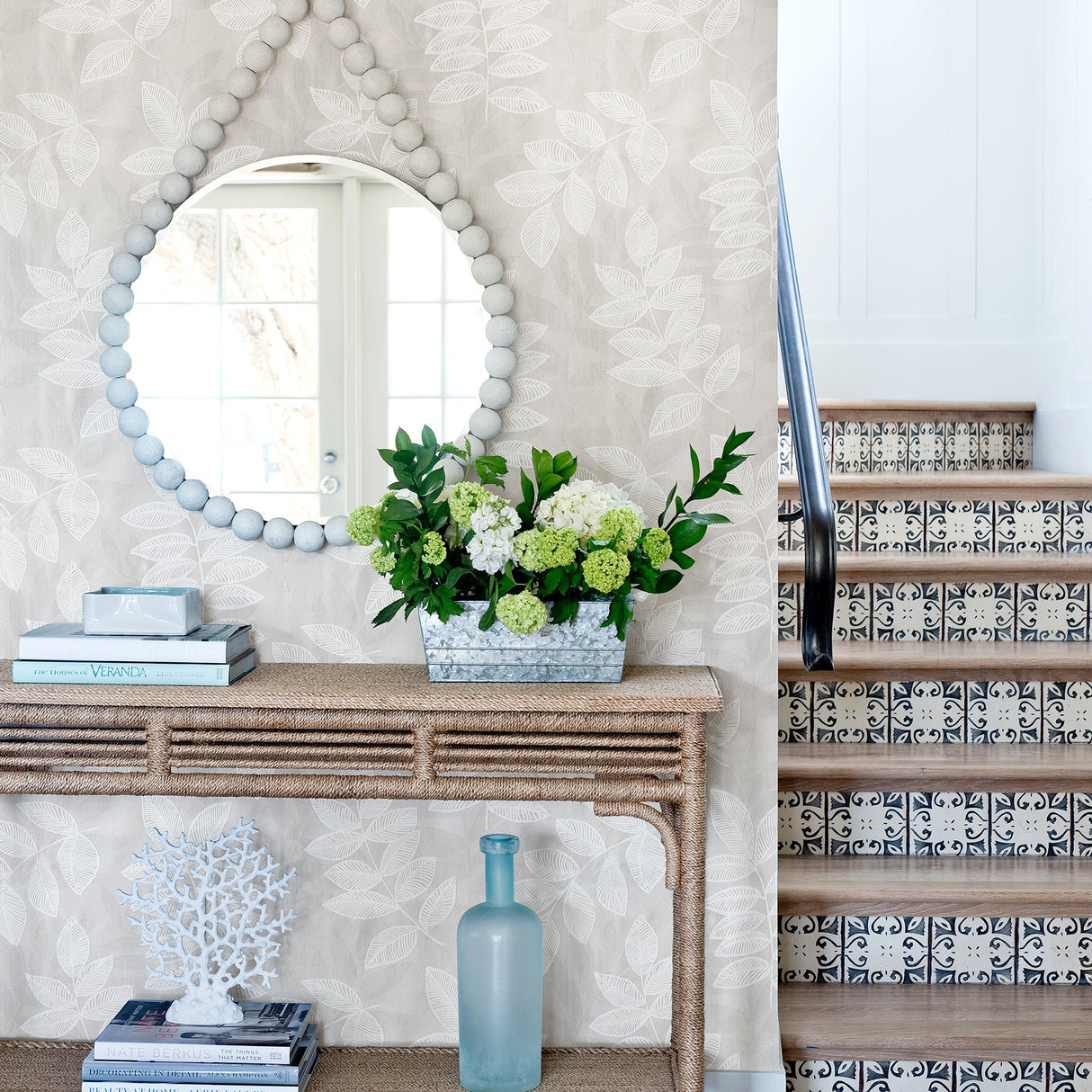 A-Street Prints 2793-87321 Chimera Silver Flocked Leaf Wallpaper