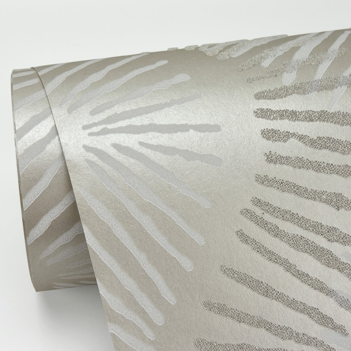 A-Street Prints 2793-87326 Feliz Platinum Beaded Ogee Wallpaper