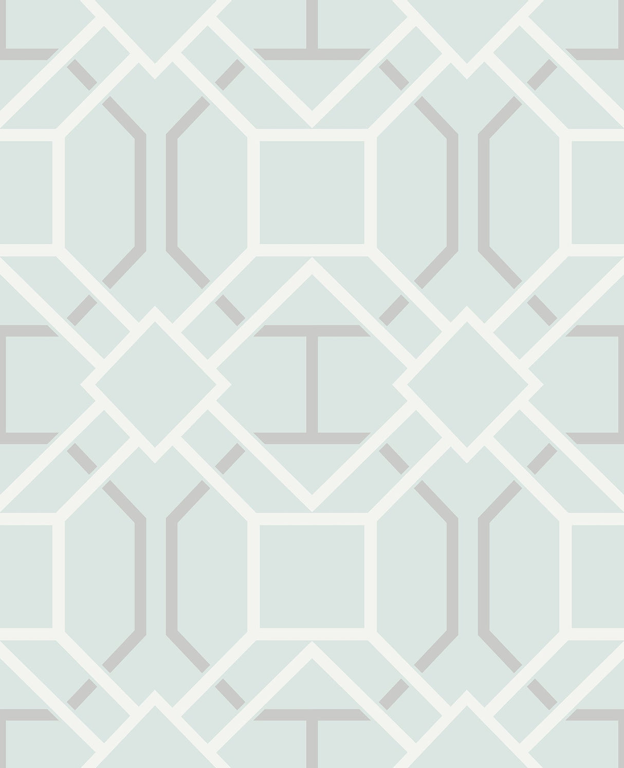 Advantage 2809-87704 Dauphin Light Blue Lattice Wallpaper