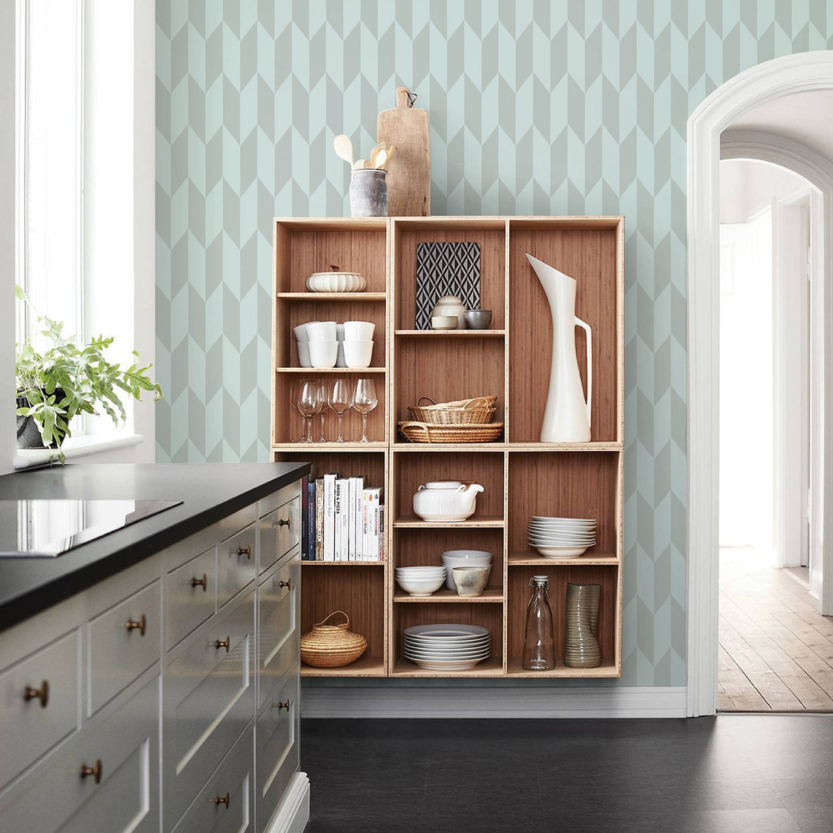 Advantage 2809-87708 Roland Light Blue Arrow Wallpaper