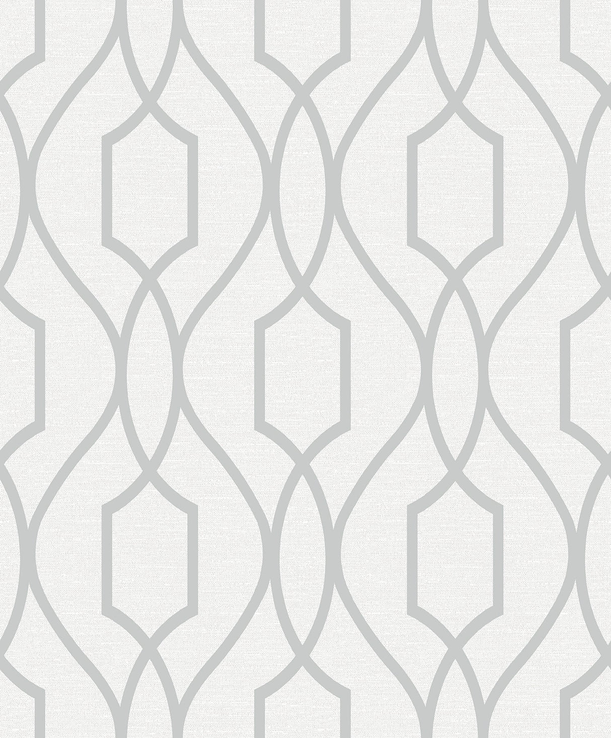 Advantage 2809-87714 Evelyn Silver Trellis Wallpaper