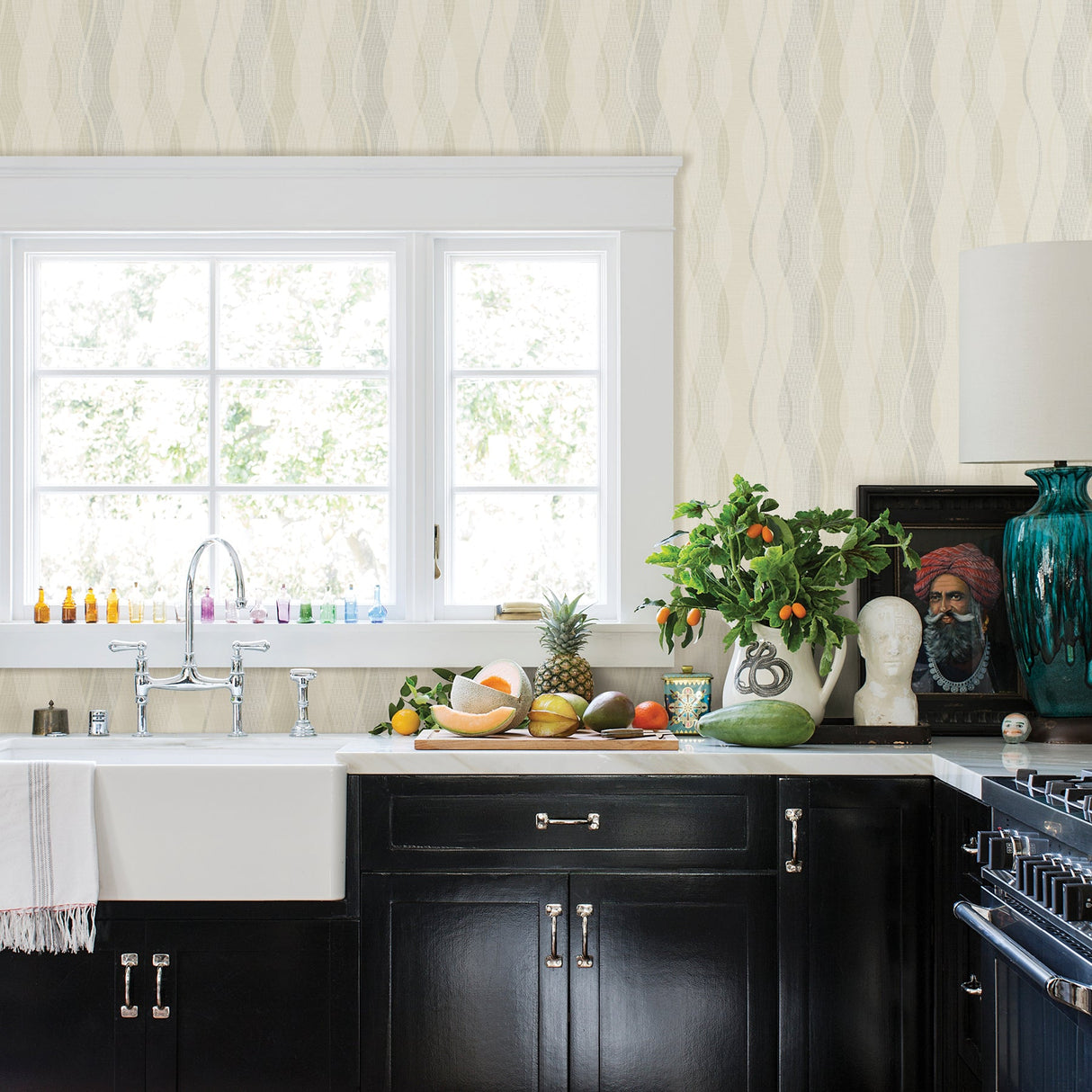 Advantage 2809-IH20000 Jenner Cream Wave Wallpaper