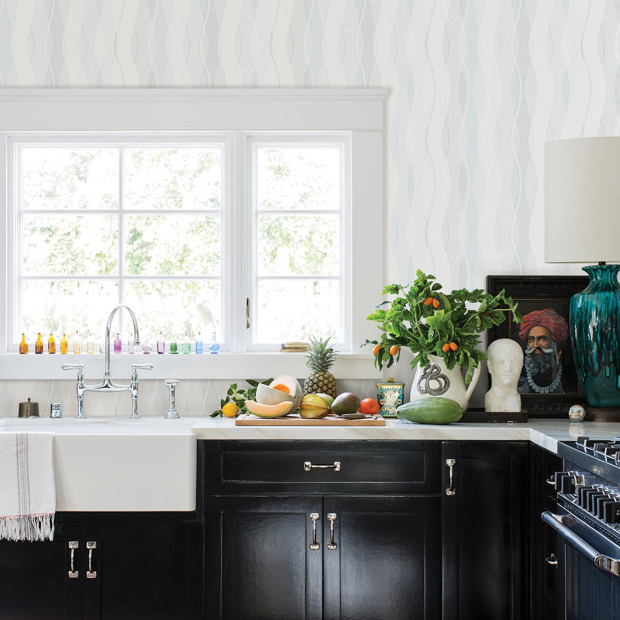 Advantage 2809-IH20004 Jenner Light Blue Wave Wallpaper