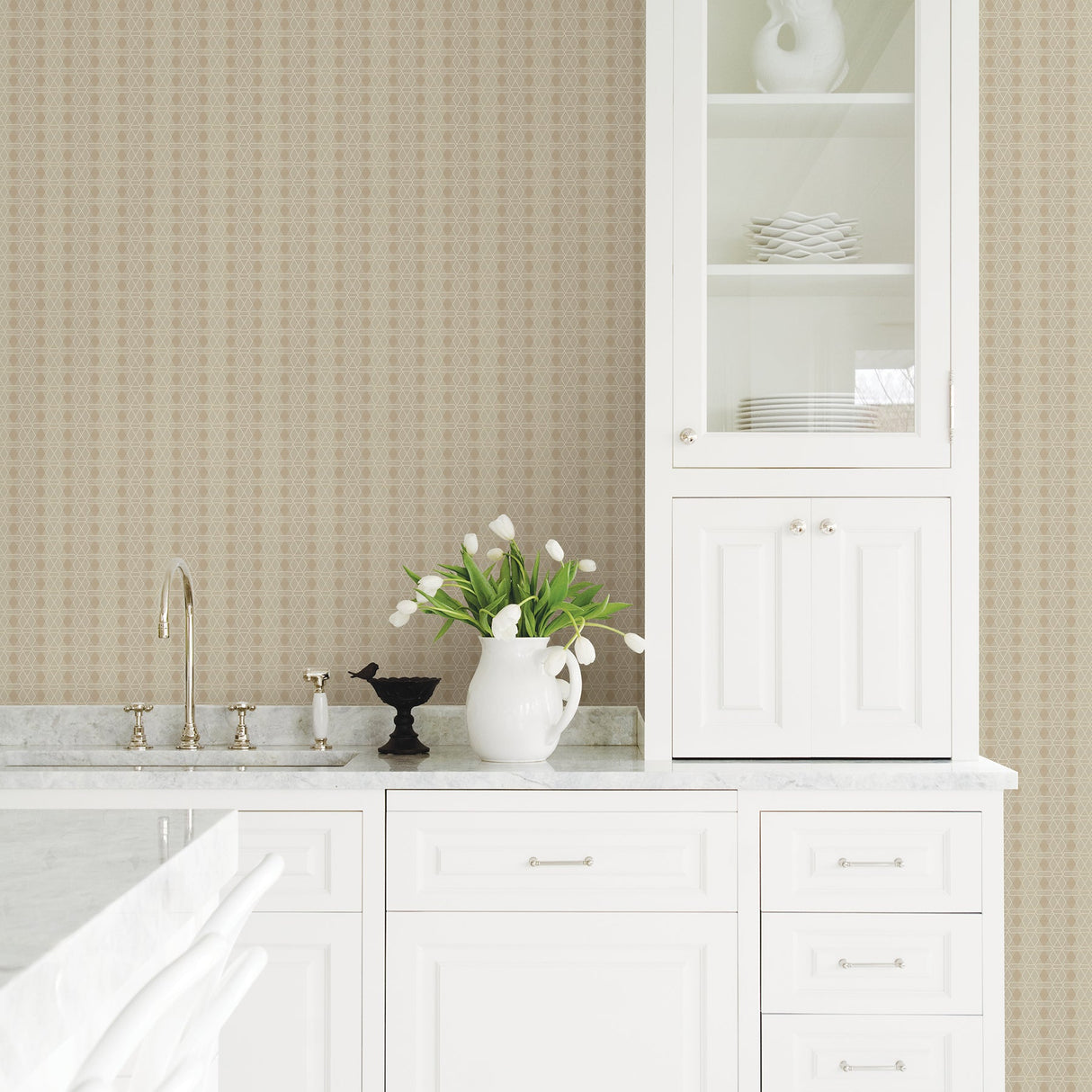 Advantage 2809-IH20012 Taylor Beige Diamond Wallpaper