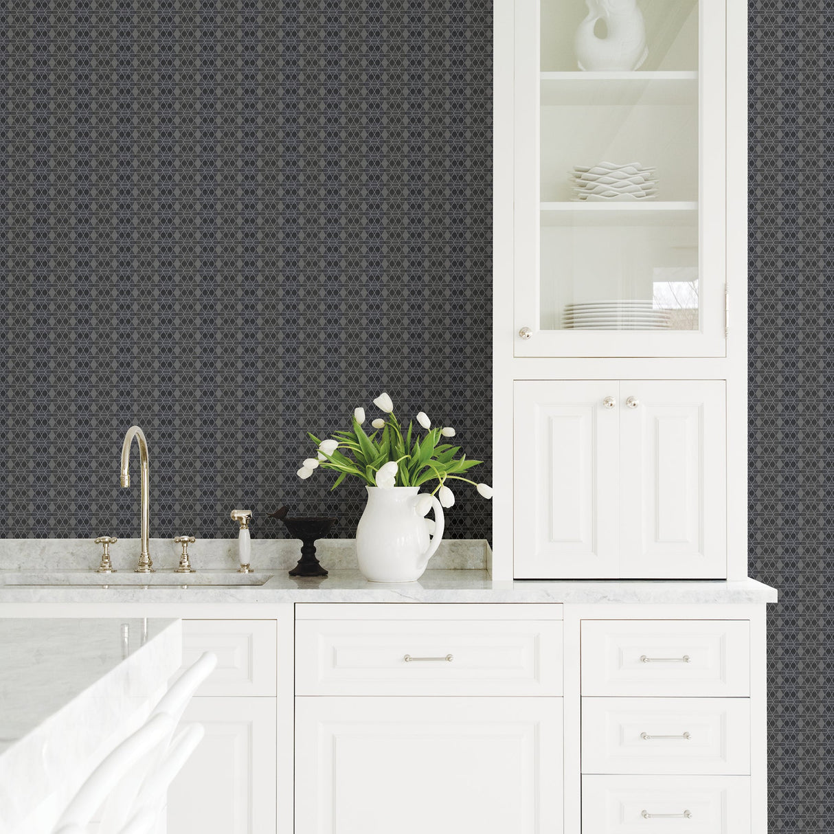 Advantage 2809-IH20017 Taylor Charcoal Diamond Wallpaper