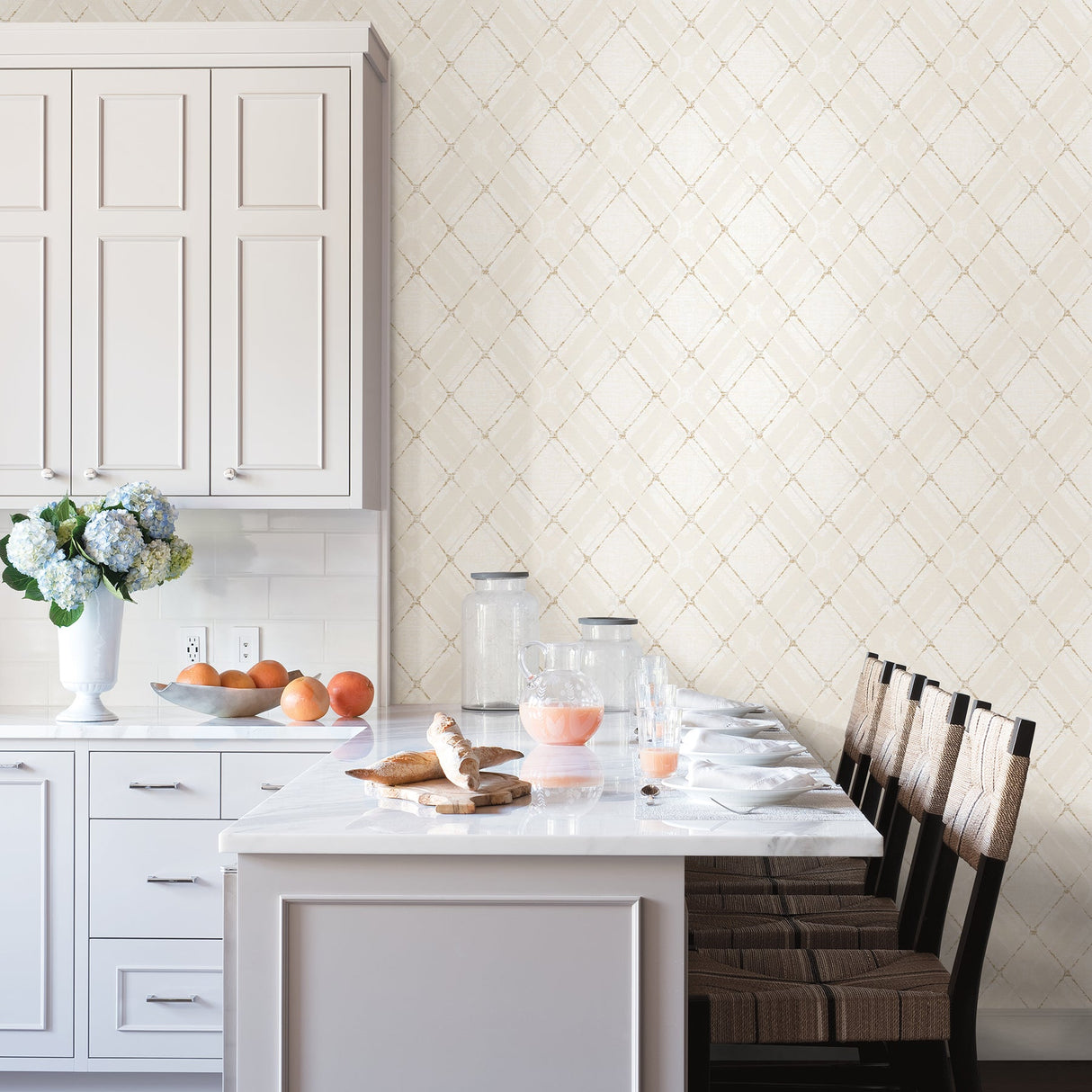 Advantage 2809-IH20041 Hadley Beige Argyle Wallpaper