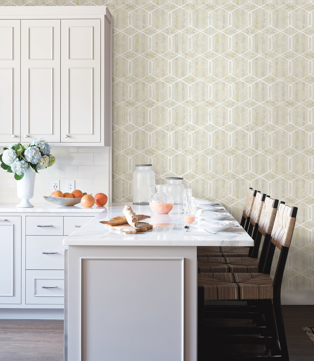 Advantage 2809-SH01068 Stormi Beige Geometric Wallpaper