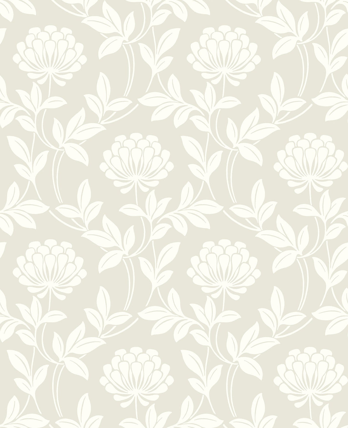 Advantage 2810-87715 Ogilvy Platinum Floral Wallpaper