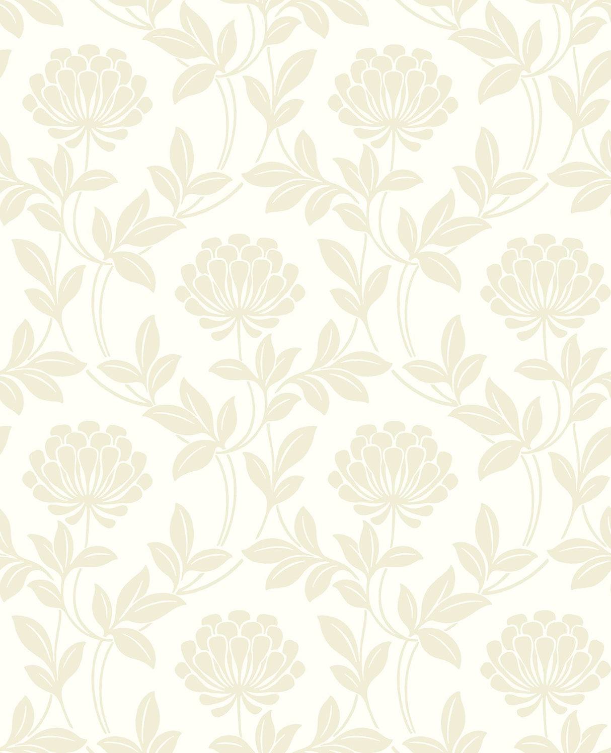Advantage 2810-87716 Ogilvy Bone Floral Wallpaper