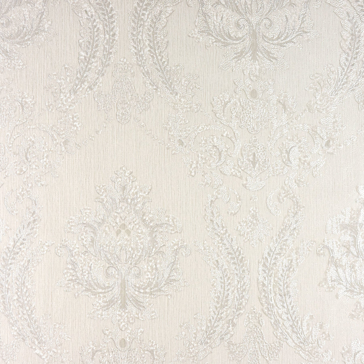 Advantage 2810-BLW10901 Maizey White Damask Wallpaper