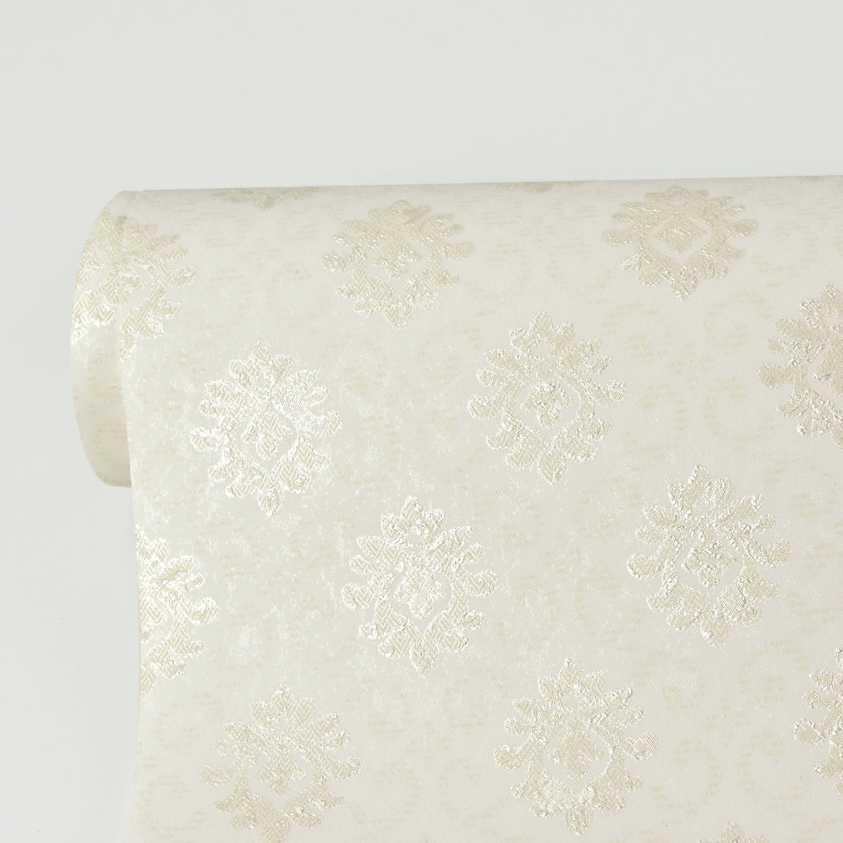 Advantage 2810-BLW11001 Madelyn Cream Small Damask Wallpaper
