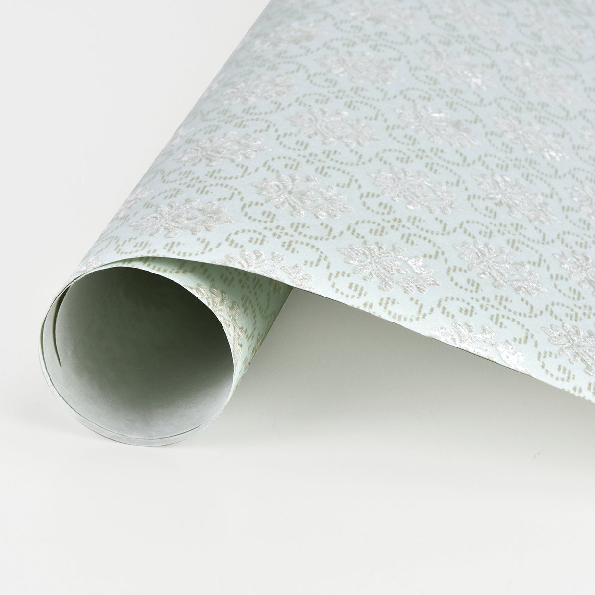 Advantage 2810-BLW11004 Madelyn Turquoise Small Damask Wallpaper