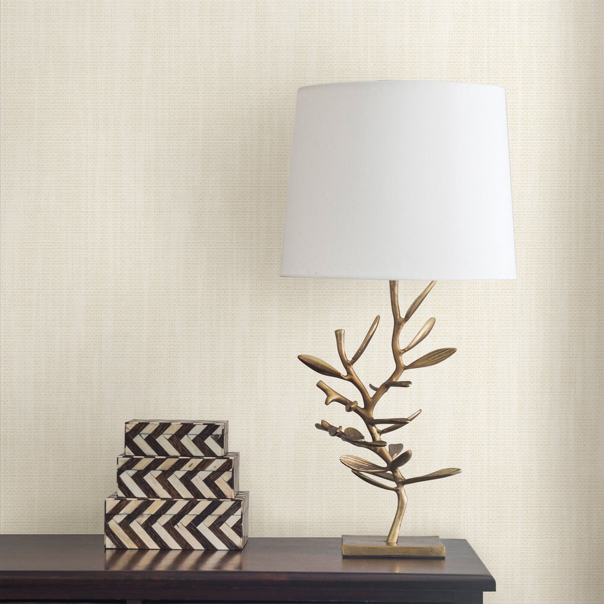 Advantage 2810-IH20061 Leah Ivory Texture Wallpaper