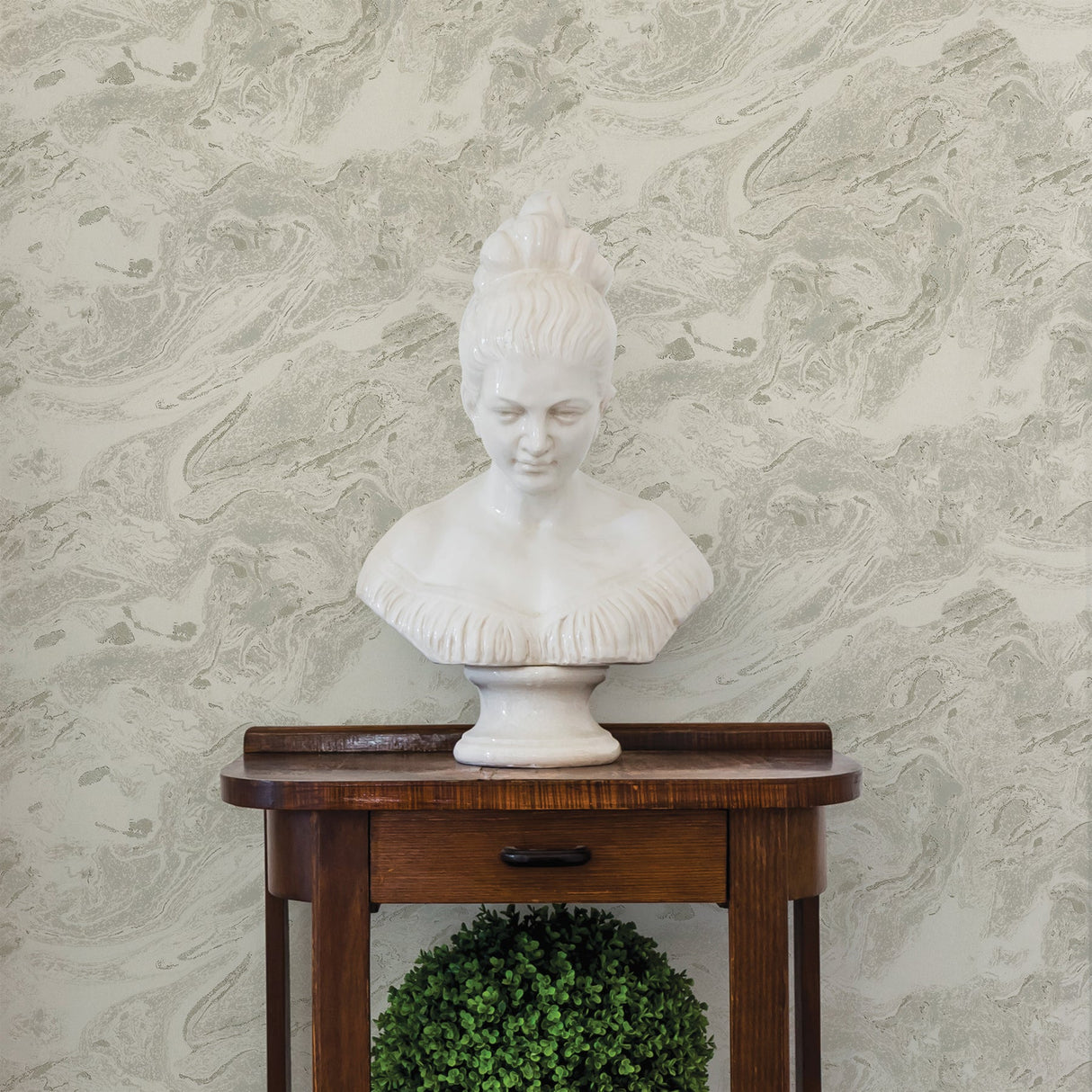 Advantage 2810-LH01606 Reyne Taupe Marble Wallpaper