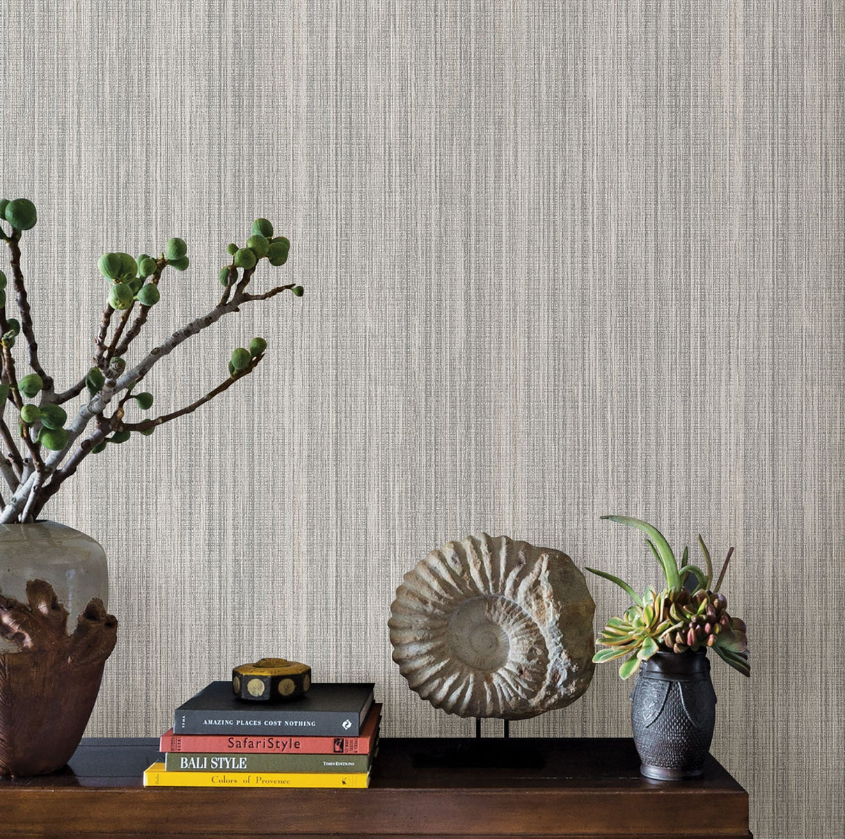 Advantage 2810-SH01002 Audrey Taupe Texture Wallpaper