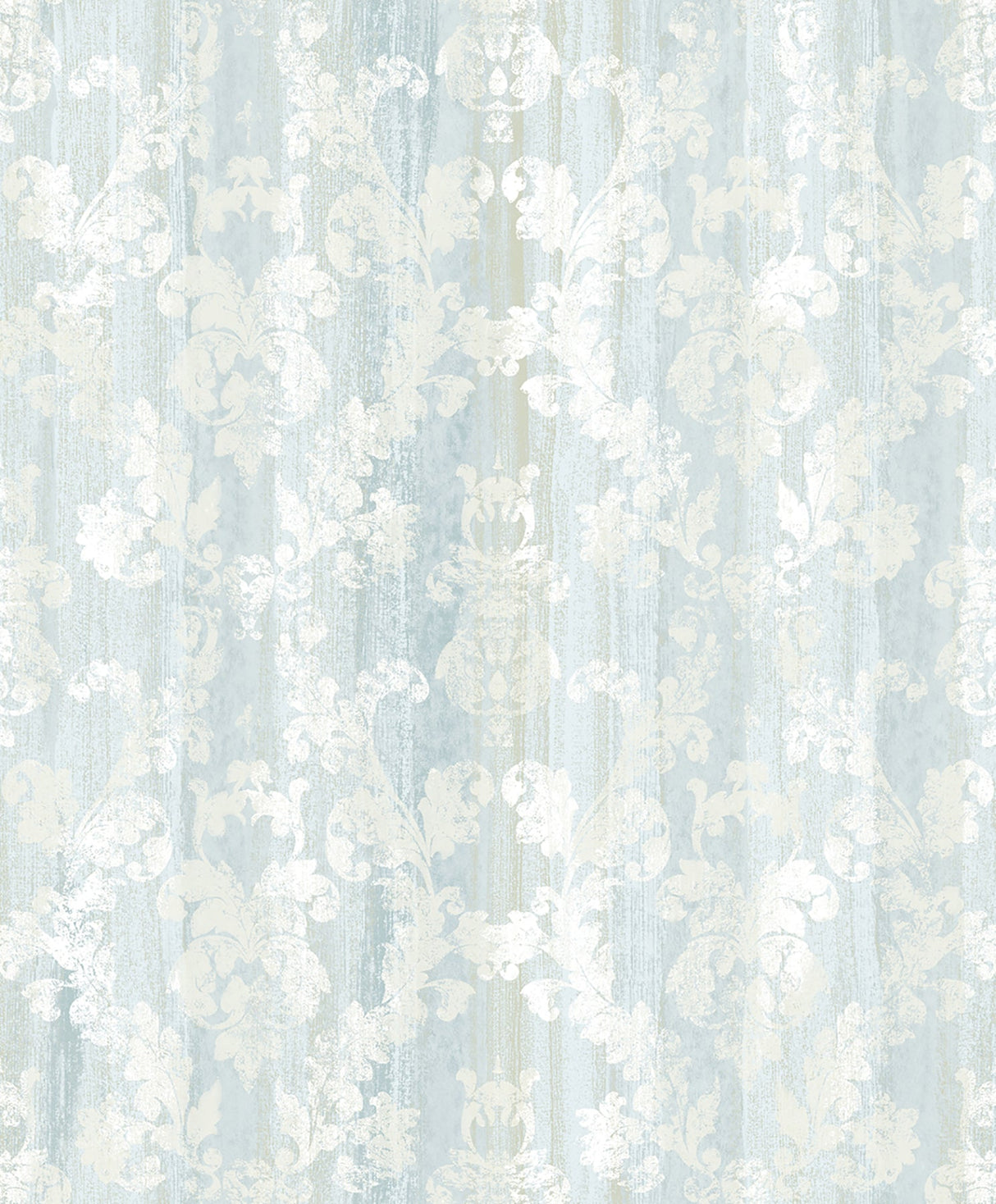 Advantage 2810-SH01023 Camilia Light Blue Damask Wallpaper