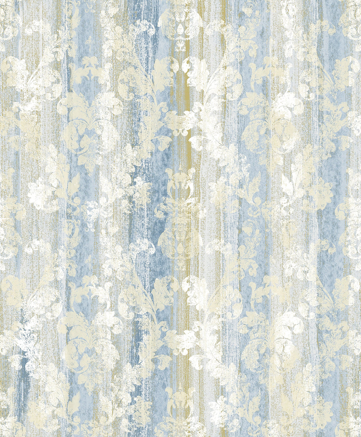 Advantage 2810-SH01026 Camilia Blue Damask Wallpaper