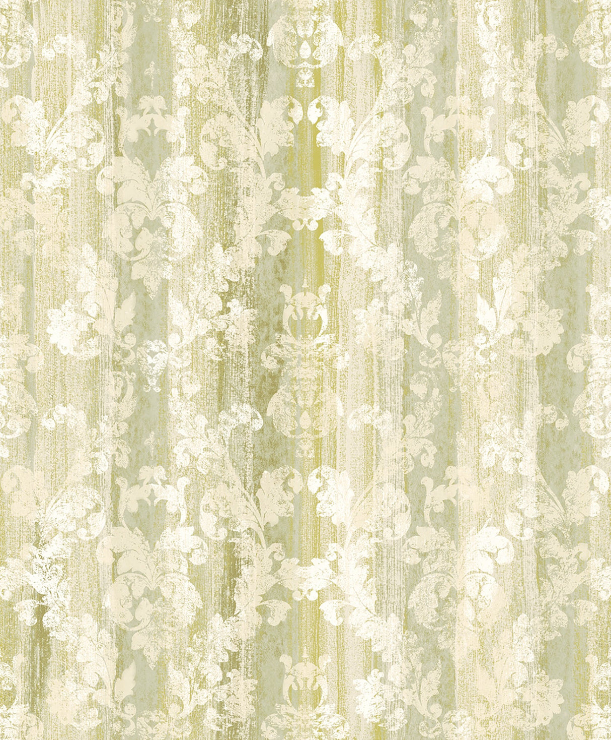 Advantage 2810-SH01028 Camilia Green Damask Wallpaper