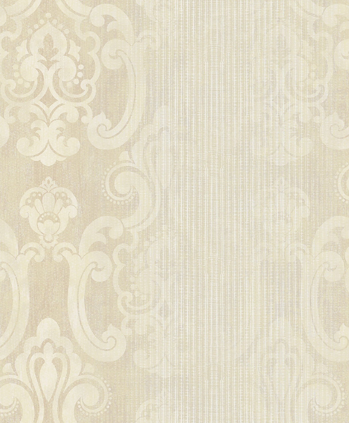 Advantage 2810-SH01041 Ariana Gold Striped Damask Wallpaper