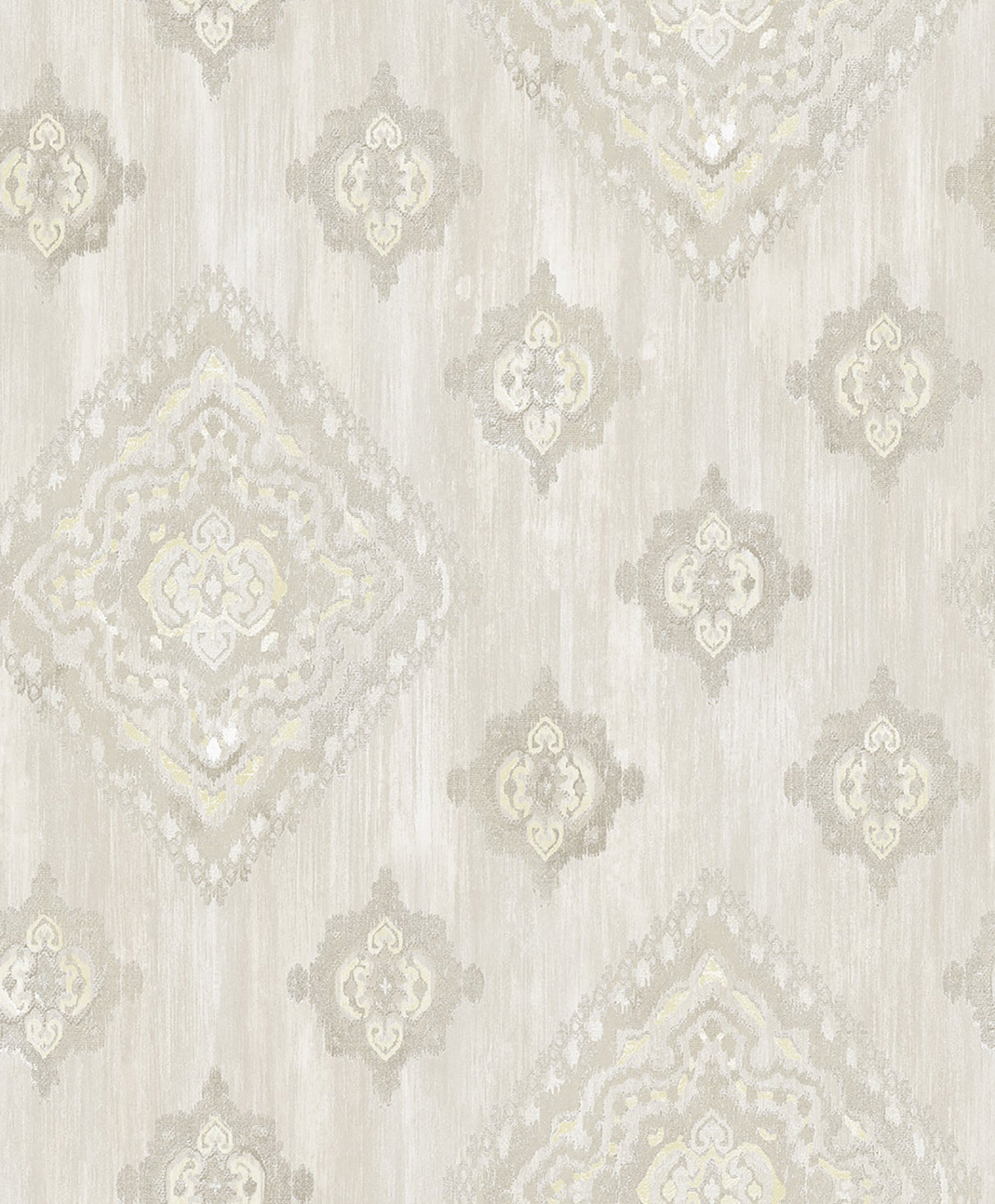 Advantage 2810-SH01072 Leana Yellow Medallion Wallpaper