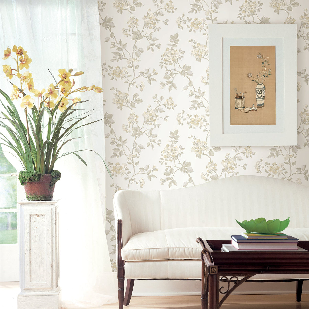 Advantage 2811-87720 Parry Bone Floral Wallpaper
