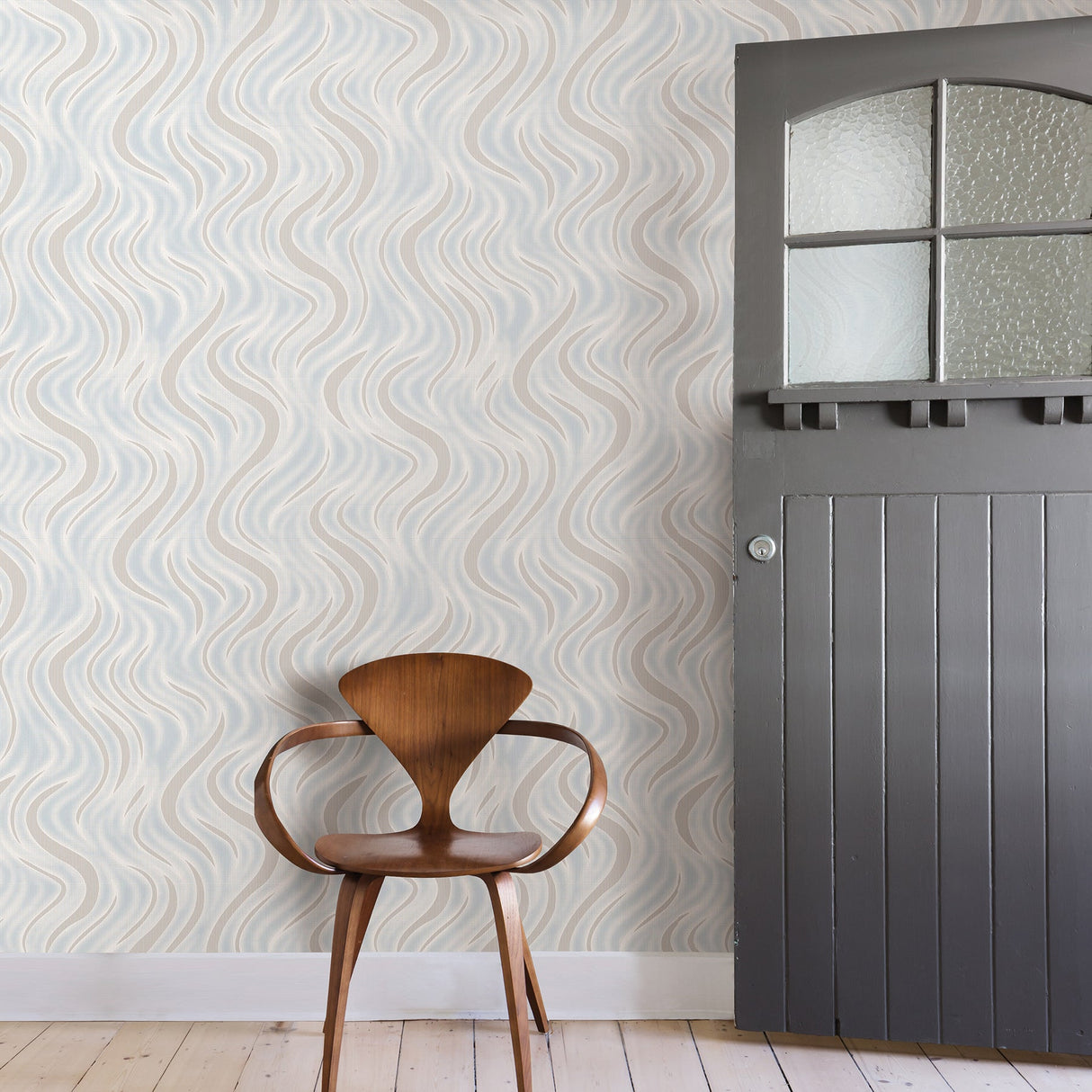 Advantage 2811-JY10303 Roxie Light Grey Wave Wallpaper