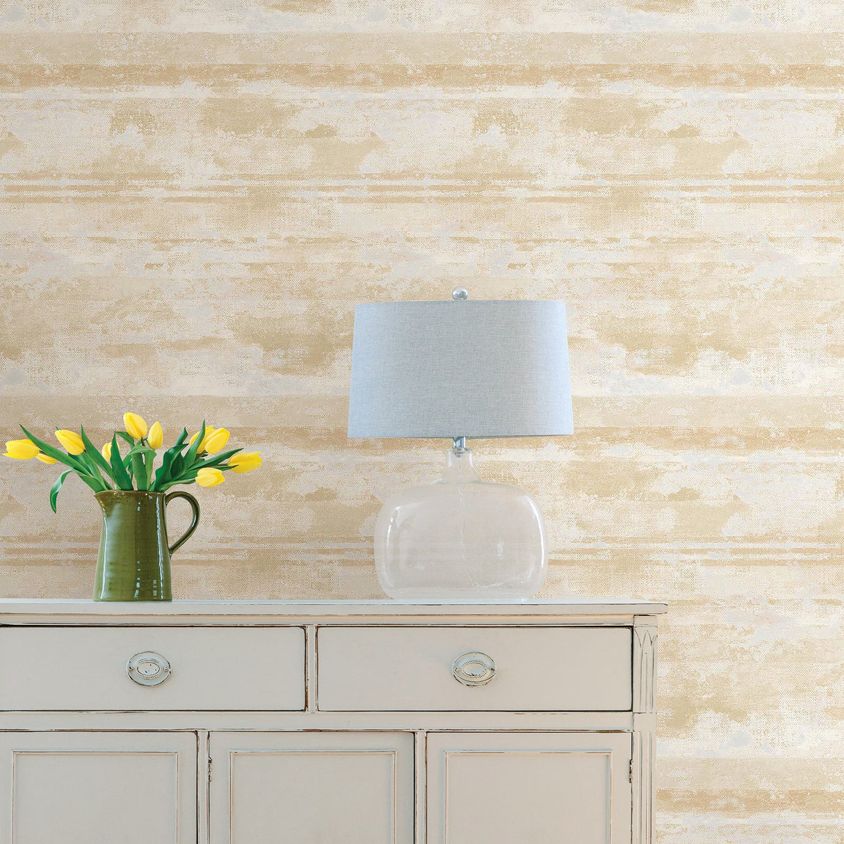 Advantage 2811-JY10902 Abigal Mustard Stripe Wallpaper