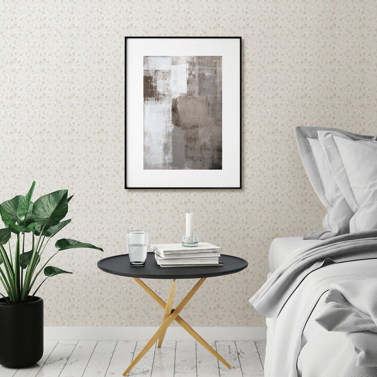 Advantage 2811-LV04704 Vervain Eggshell Bud Wallpaper